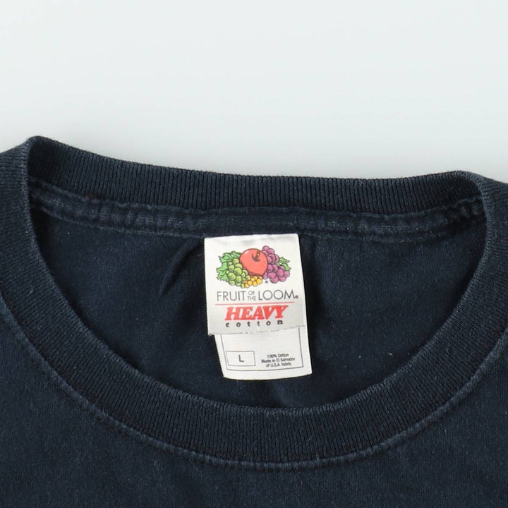 Fruit of the Loom Heavy Cotton Family Guy Character Print T-Shirt (Men's Size L) cotton black type Vintage Second Hand