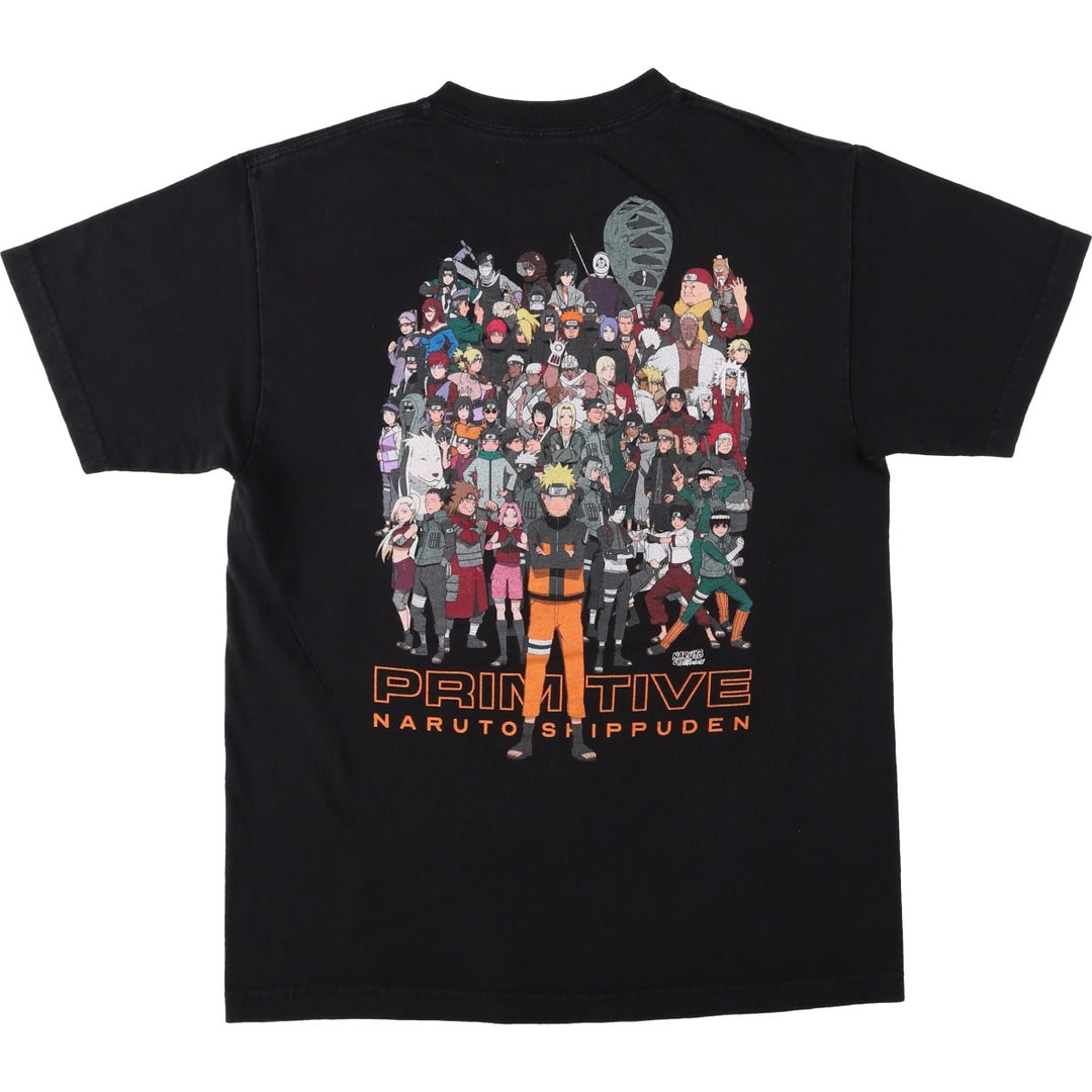 2000'S Primitive Naruto Shippuden Anime Character Print T-Shirt, Men's Size M (approx.) cotton black type Vintage Second Hand