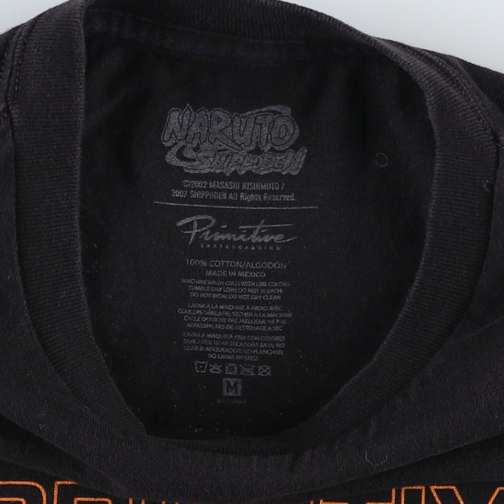 2000'S Primitive Naruto Shippuden Anime Character Print T-Shirt, Men's Size M (approx.) cotton black type Vintage Second Hand