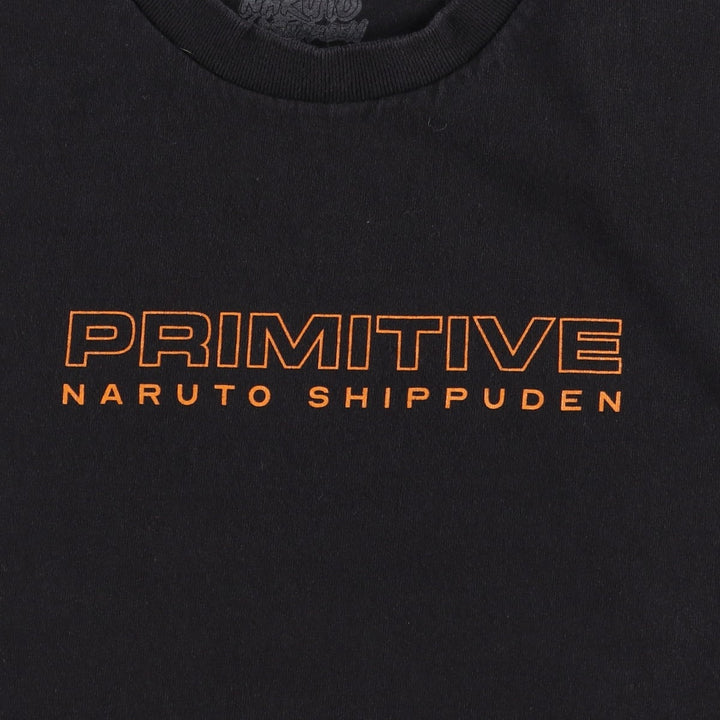 2000'S Primitive Naruto Shippuden Anime Character Print T-Shirt, Men's Size M (approx.) cotton black type Vintage Second Hand