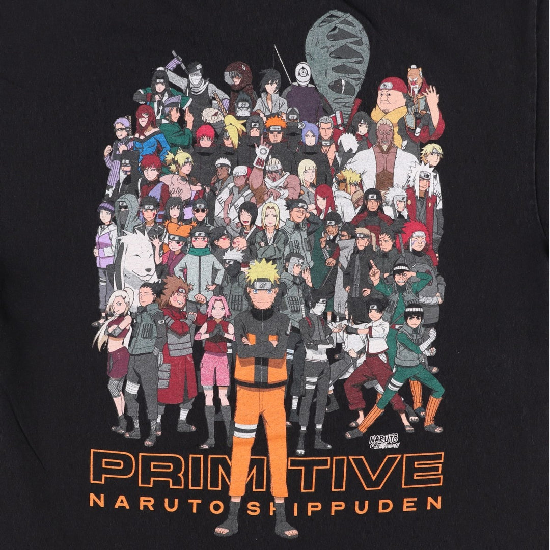 2000'S Primitive Naruto Shippuden Anime Character Print T-Shirt, Men's Size M (approx.) cotton black type Vintage Second Hand