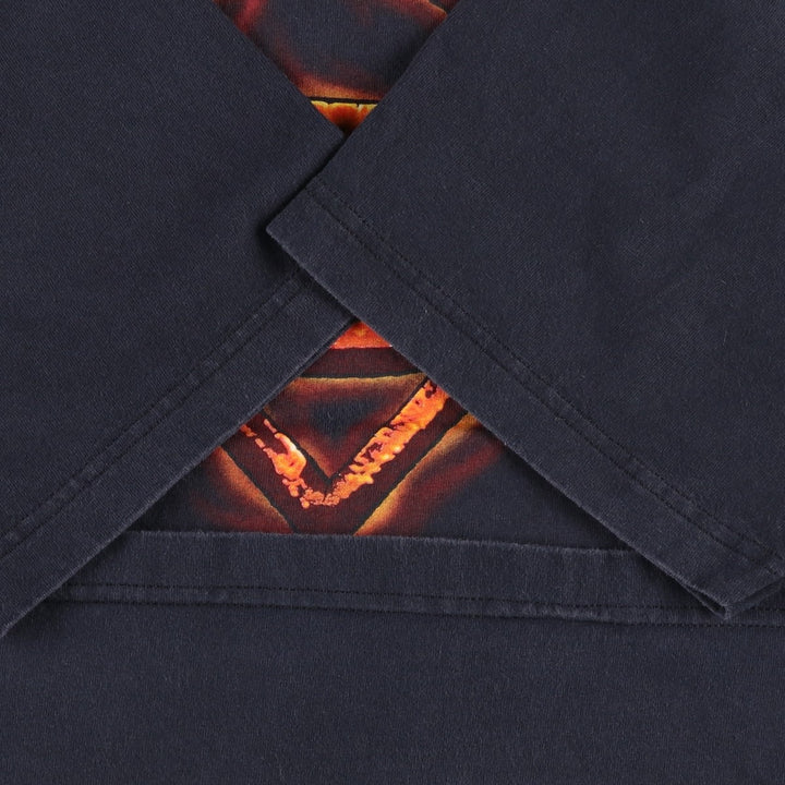 SUPERMAN character print T-shirt, men's size XL (approx.) cotton black type Vintage Second Hand