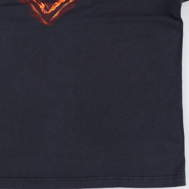 SUPERMAN character print T-shirt, men's size XL (approx.) cotton black type Vintage Second Hand