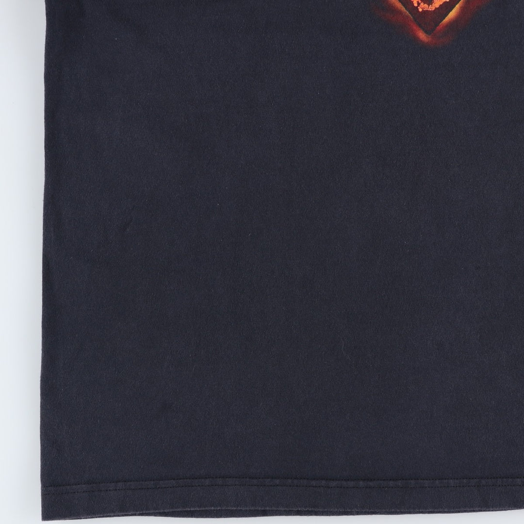 SUPERMAN character print T-shirt, men's size XL (approx.) cotton black type Vintage Second Hand