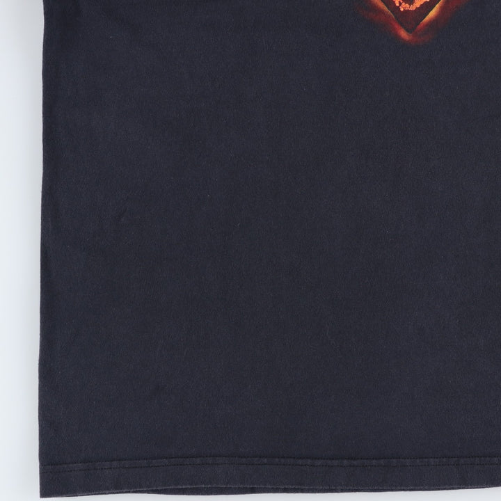 SUPERMAN character print T-shirt, men's size XL (approx.) cotton black type Vintage Second Hand