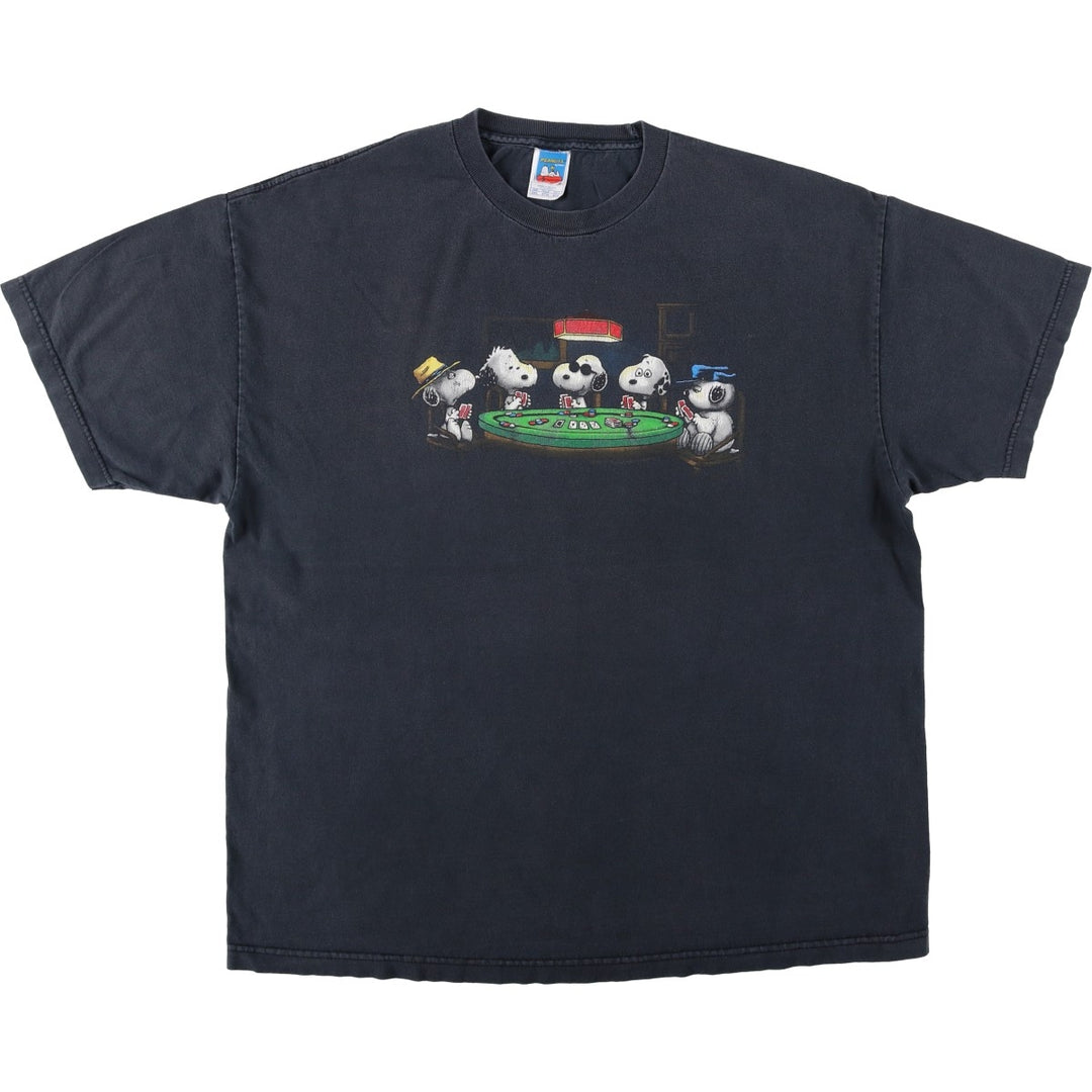 ALSTYLE SNOOPY Snoopy Character Print T-Shirt (Men's XXL equivalent) cotton black type Vintage Second Hand