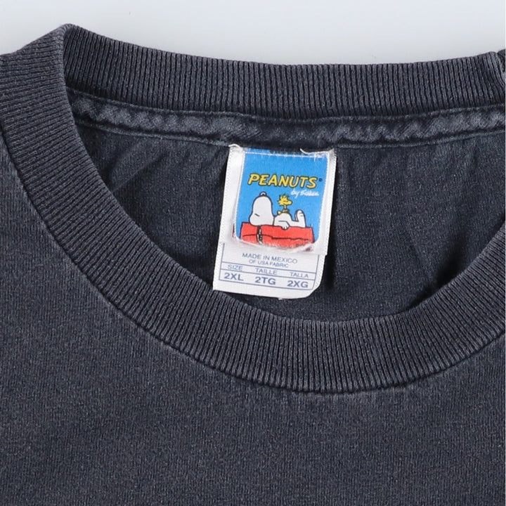 ALSTYLE SNOOPY Snoopy Character Print T-Shirt (Men's XXL equivalent) cotton black type Vintage Second Hand
