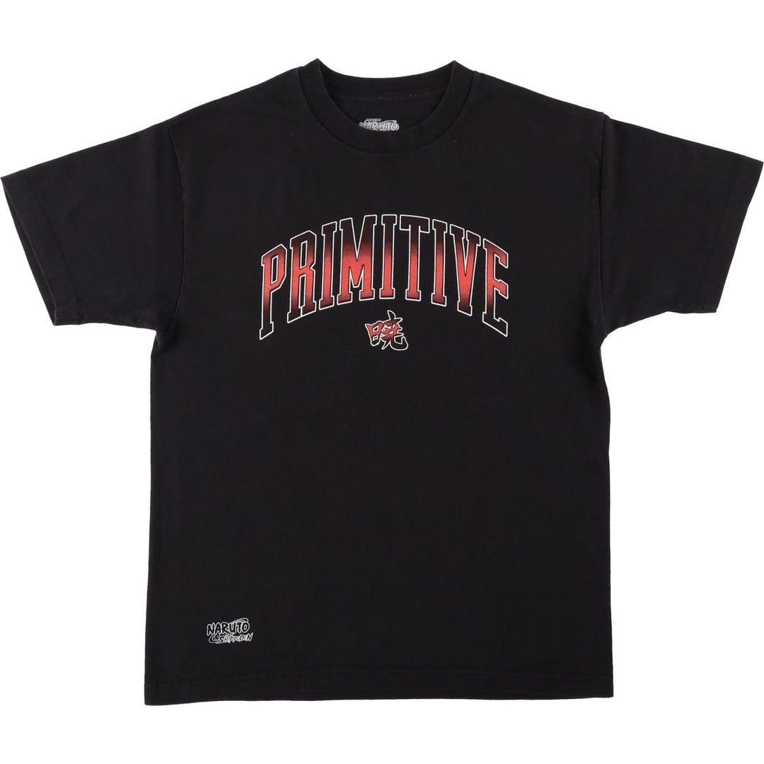 2000'S Primitive Naruto Shippuden Anime Character Print T-Shirt, Men's Size M (approx.) cotton black type Vintage Second Hand