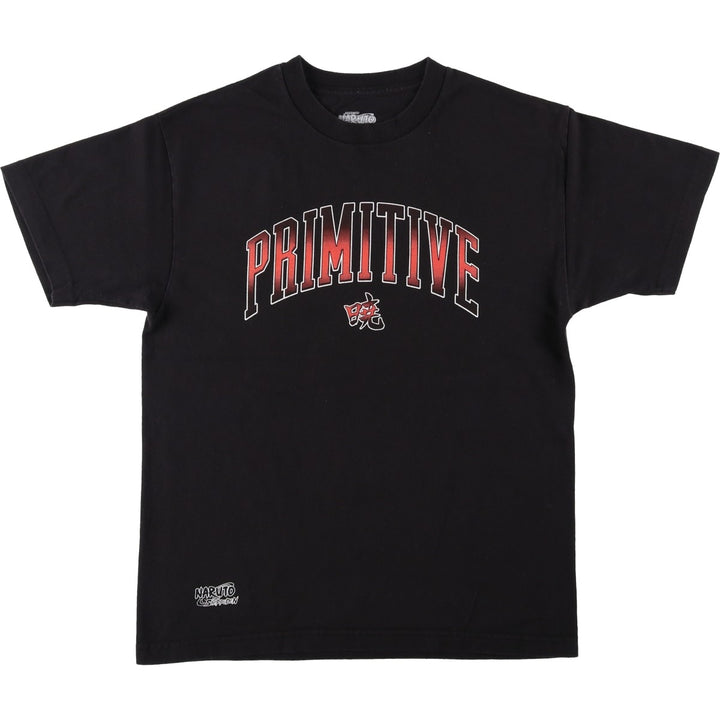 2000'S Primitive Naruto Shippuden Anime Character Print T-Shirt, Men's Size M (approx.) cotton black type Vintage Second Hand