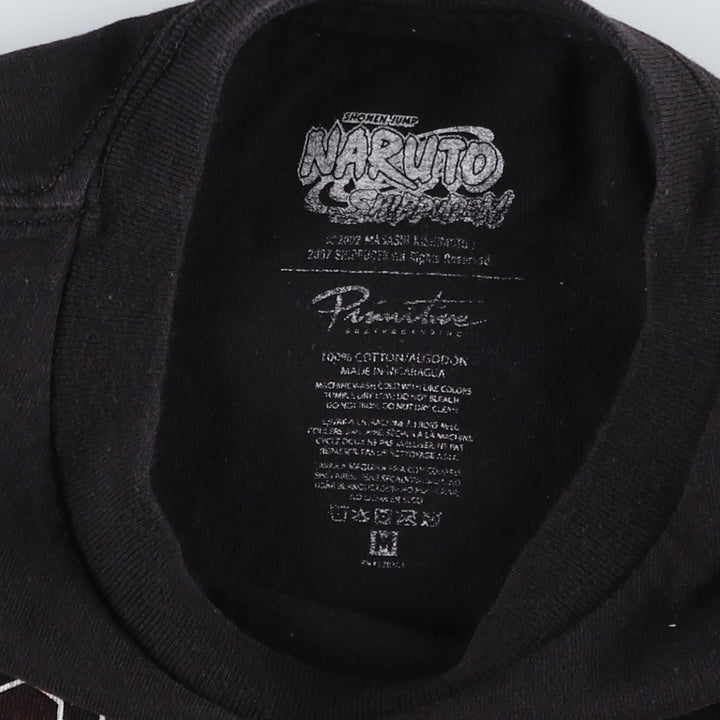 2000'S Primitive Naruto Shippuden Anime Character Print T-Shirt, Men's Size M (approx.) cotton black type Vintage Second Hand