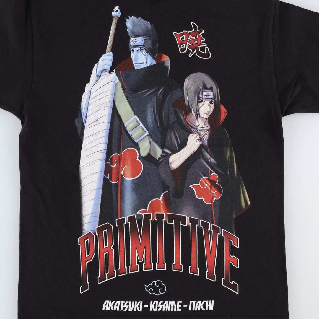 2000'S Primitive Naruto Shippuden Anime Character Print T-Shirt, Men's Size M (approx.) cotton black type Vintage Second Hand