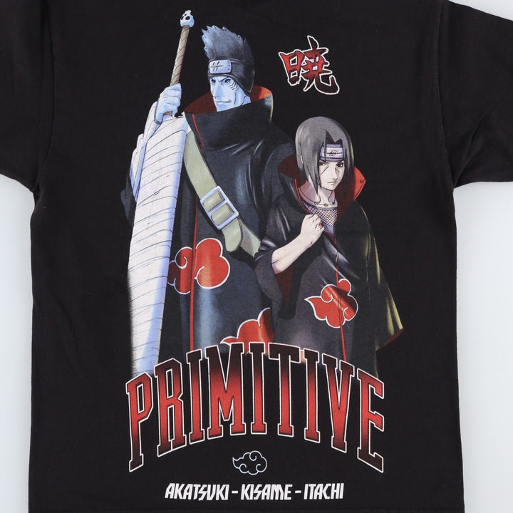 2000'S Primitive Naruto Shippuden Anime Character Print T-Shirt, Men's Size M (approx.) cotton black type Vintage Second Hand
