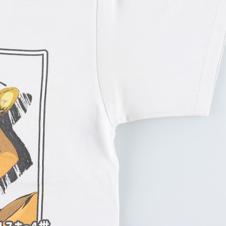 COWBOY BEEBOP Cowboy Bebop Anime Character Print T-shirt Men's M size cotton white type Vintage Second Hand