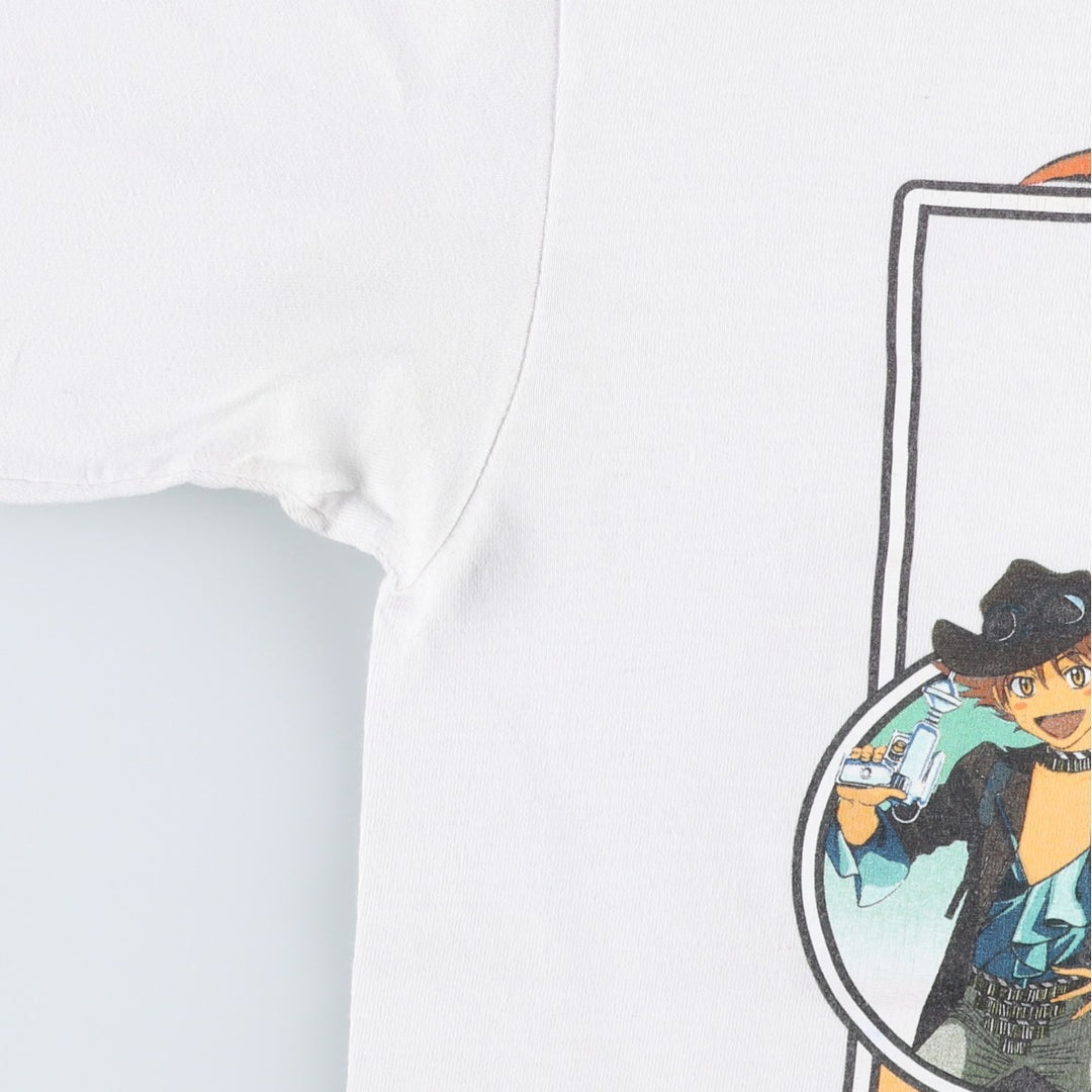 COWBOY BEEBOP Cowboy Bebop Anime Character Print T-shirt Men's M size cotton white type Vintage Second Hand