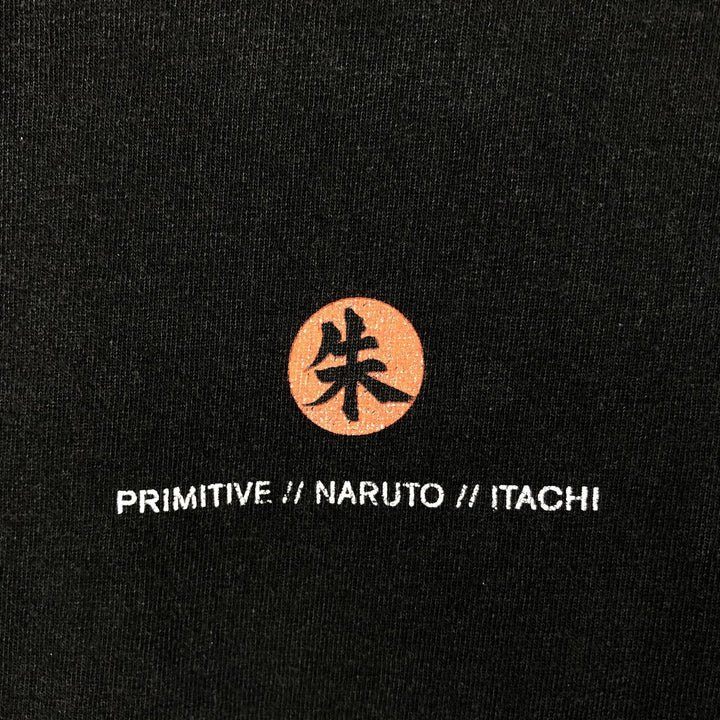 NARUTO SHIPPUDEN Naruto Shippuden Uchiha Itachi Anime Character Print T-Shirt Men's L size cotton black type Vintage Second Hand