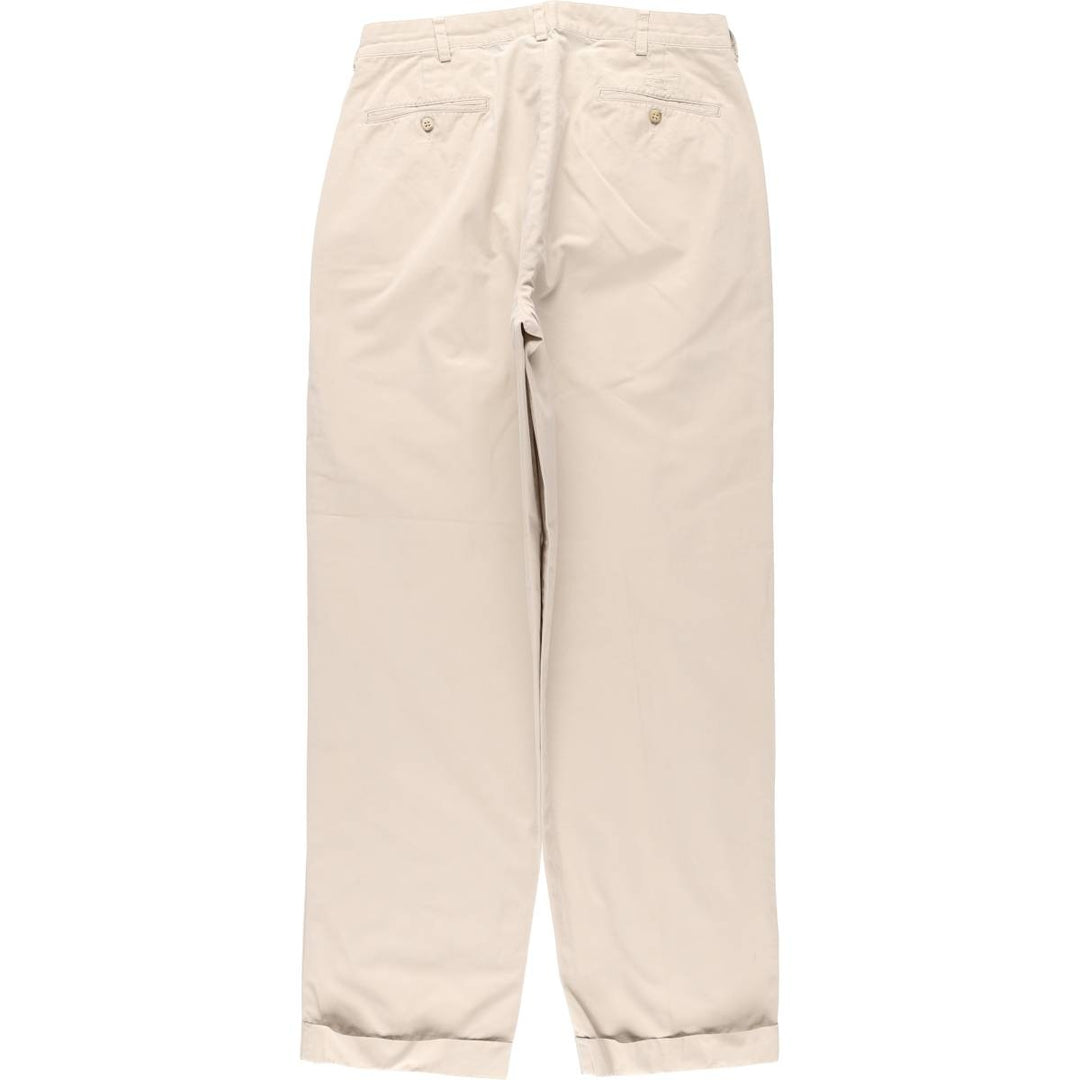 Ralph Lauren POLO by Ralph Lauren HAMMOND PANT, two-pleat chino pants, men's, W32 equivalent cotton Beige type Vintage Second Hand