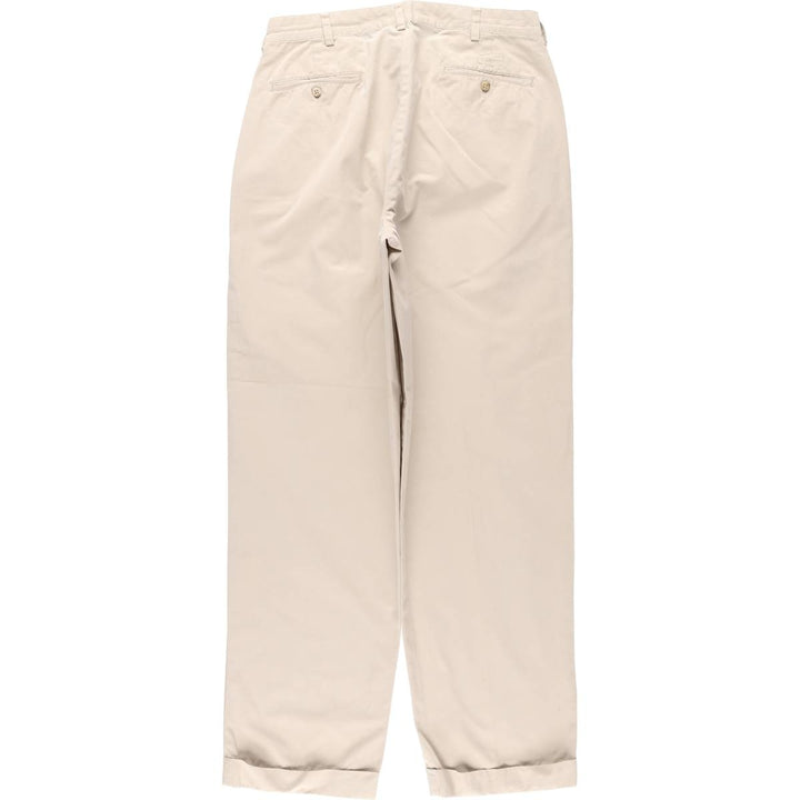 Ralph Lauren POLO by Ralph Lauren HAMMOND PANT, two-pleat chino pants, men's, W32 equivalent cotton Beige type Vintage Second Hand