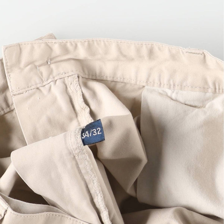 Ralph Lauren POLO by Ralph Lauren HAMMOND PANT, two-pleat chino pants, men's, W32 equivalent cotton Beige type Vintage Second Hand