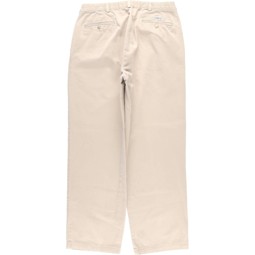 Ralph Lauren POLO by Ralph Lauren ANDREW PANT Two-pleat chino pants for men, equivalent to W34 cotton unbleached Vintage Second Hand
