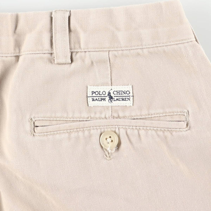 Ralph Lauren POLO by Ralph Lauren ANDREW PANT Two-pleat chino pants for men, equivalent to W34 cotton unbleached Vintage Second Hand