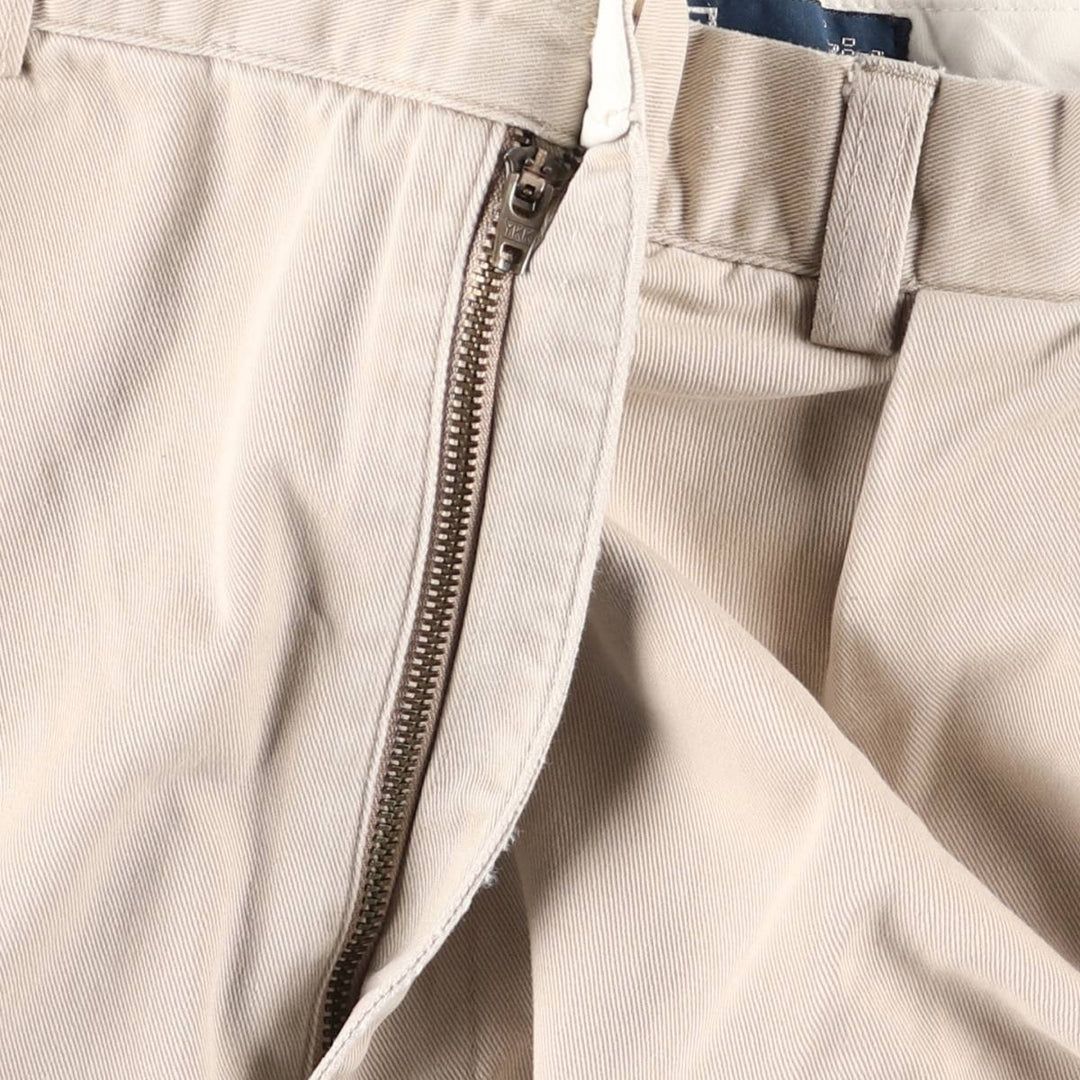 Ralph Lauren POLO by Ralph Lauren ANDREW PANT Two-pleat chino pants for men, equivalent to W34 cotton unbleached Vintage Second Hand