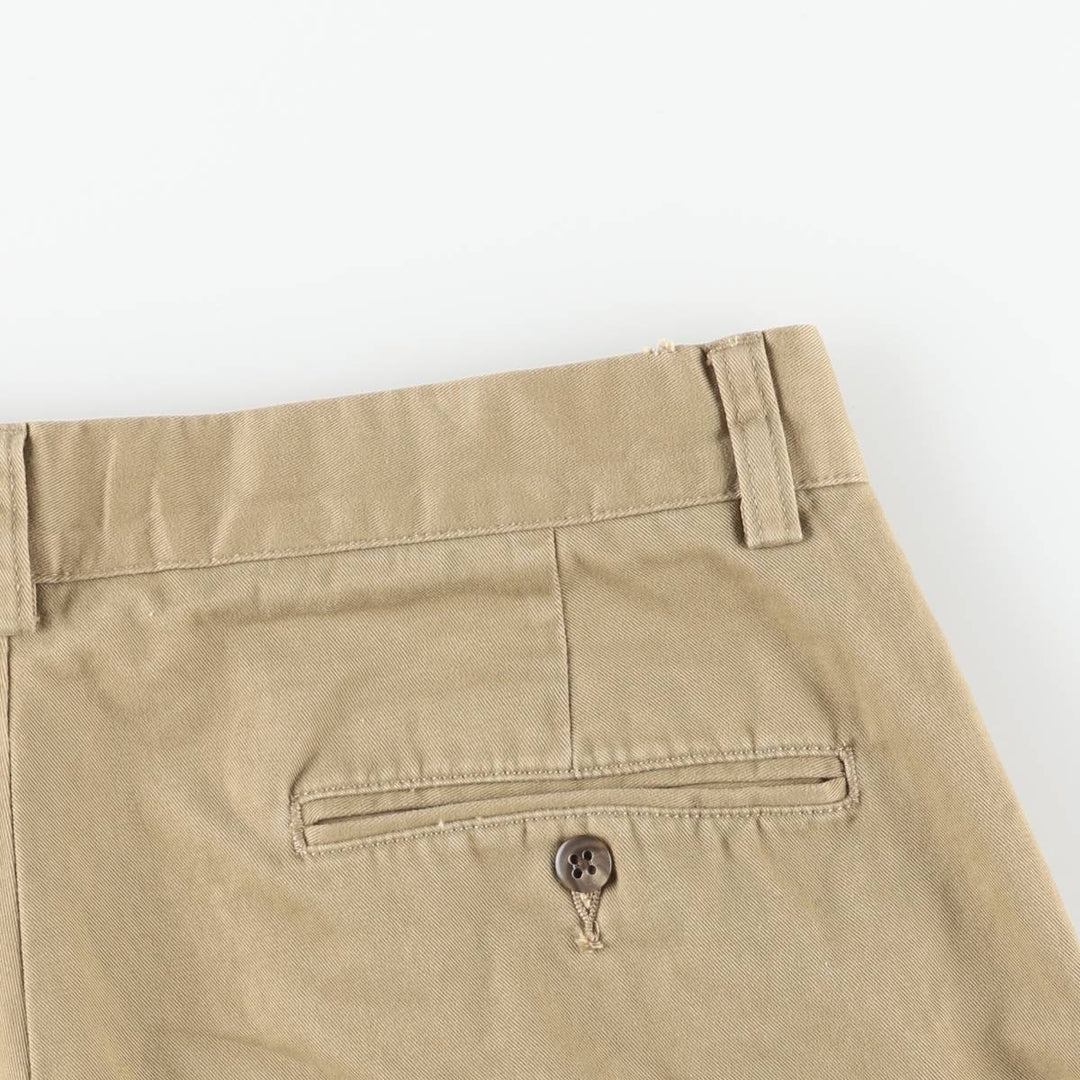 Ralph Lauren POLO by Ralph Lauren Two-pleat Chino Pants for Men, W33 equivalent cotton brown type Vintage Second Hand