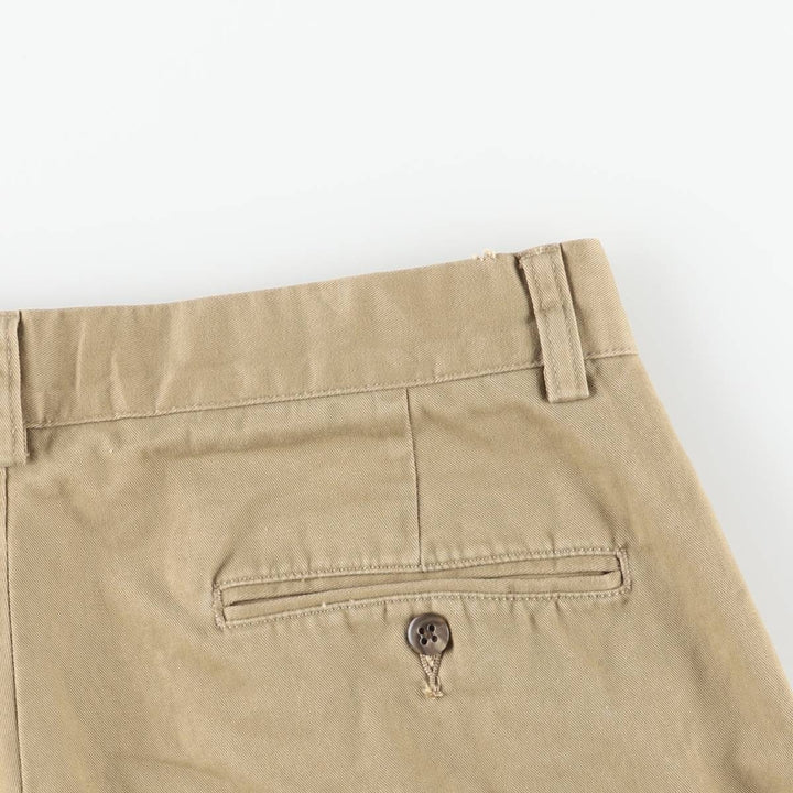 Ralph Lauren POLO by Ralph Lauren Two-pleat Chino Pants for Men, W33 equivalent cotton brown type Vintage Second Hand