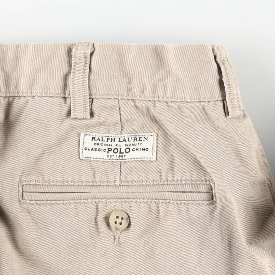 Ralph Lauren POLO by Ralph Lauren PROSPECT PANT Chino pants for men, equivalent to w35 cotton beige type brown Vintage Second Hand