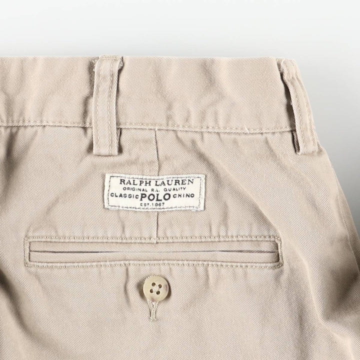 Ralph Lauren POLO by Ralph Lauren PROSPECT PANT Chino pants for men, equivalent to w35 cotton beige type brown Vintage Second Hand