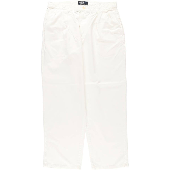 Ralph Lauren POLO by Ralph Lauren Two-pleat Chino Pants for Men, W35 cotton white type Vintage Second Hand