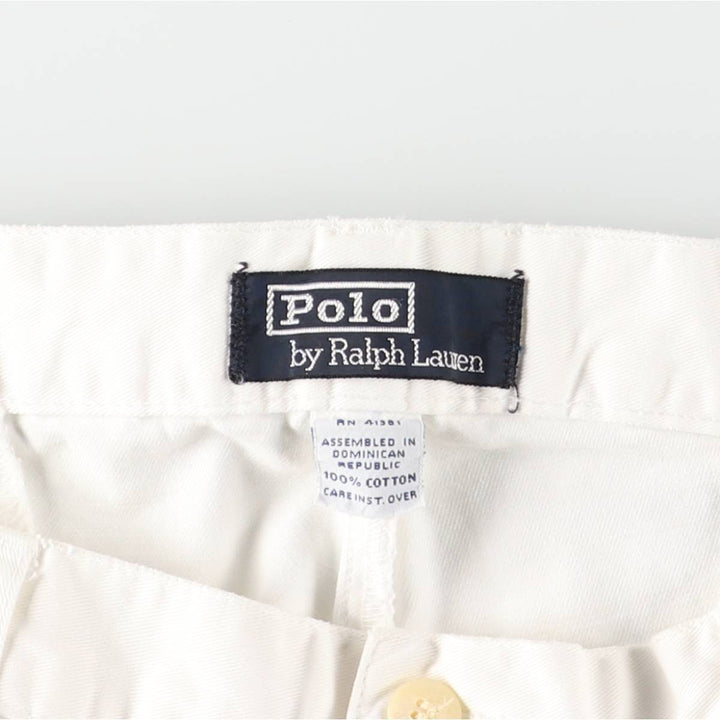 Ralph Lauren POLO by Ralph Lauren Two-pleat Chino Pants for Men, W35 cotton white type Vintage Second Hand