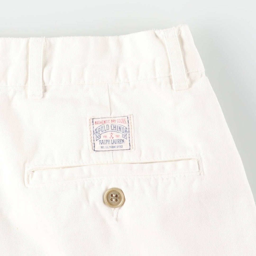 Ralph Lauren POLO by Ralph Lauren Two-pleat Chino Pants for Men, W35 cotton white type Vintage Second Hand