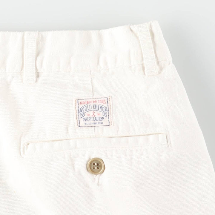 Ralph Lauren POLO by Ralph Lauren Two-pleat Chino Pants for Men, W35 cotton white type Vintage Second Hand