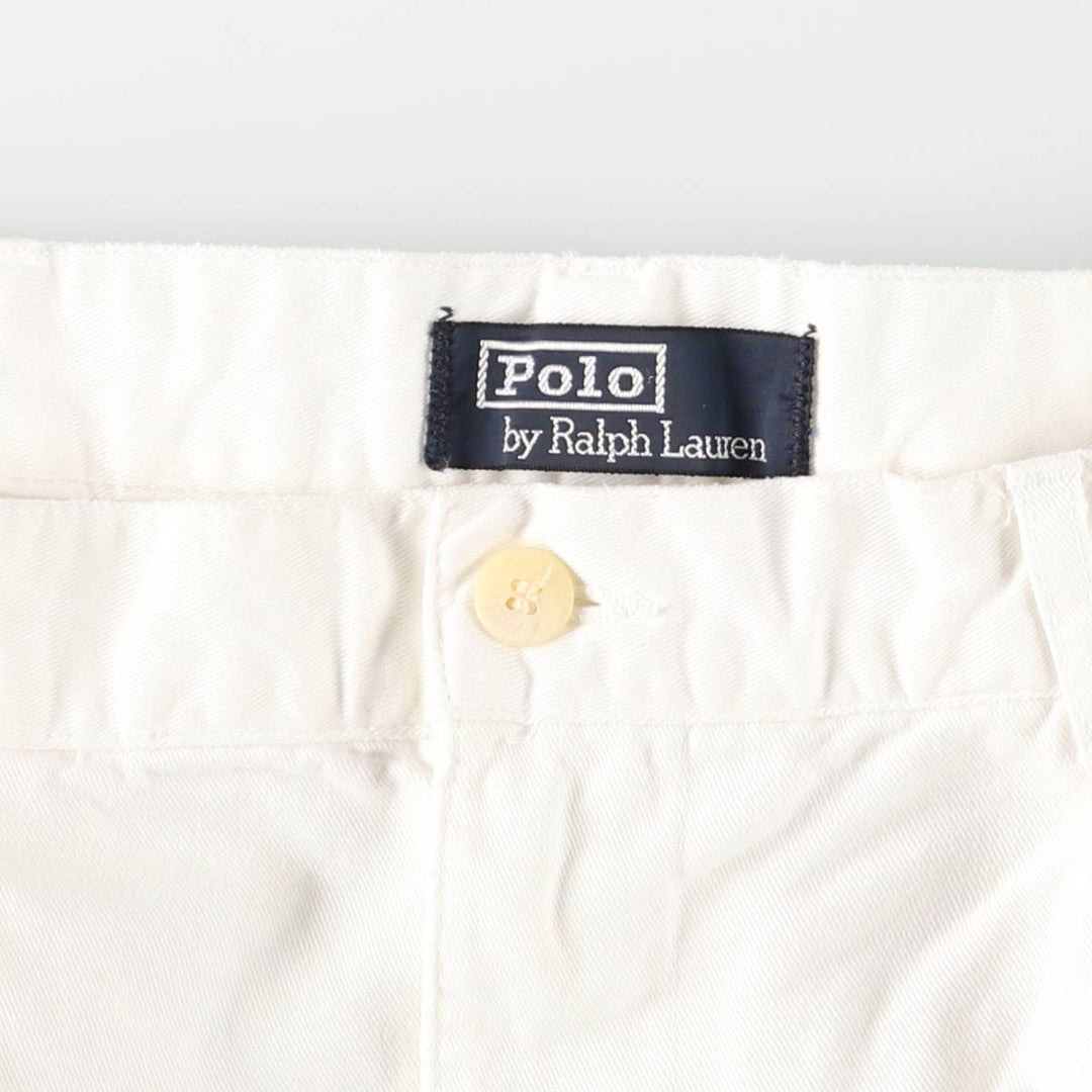 Ralph Lauren POLO by Ralph Lauren Two-pleat Chino Pants for Men, W35 cotton white type Vintage Second Hand
