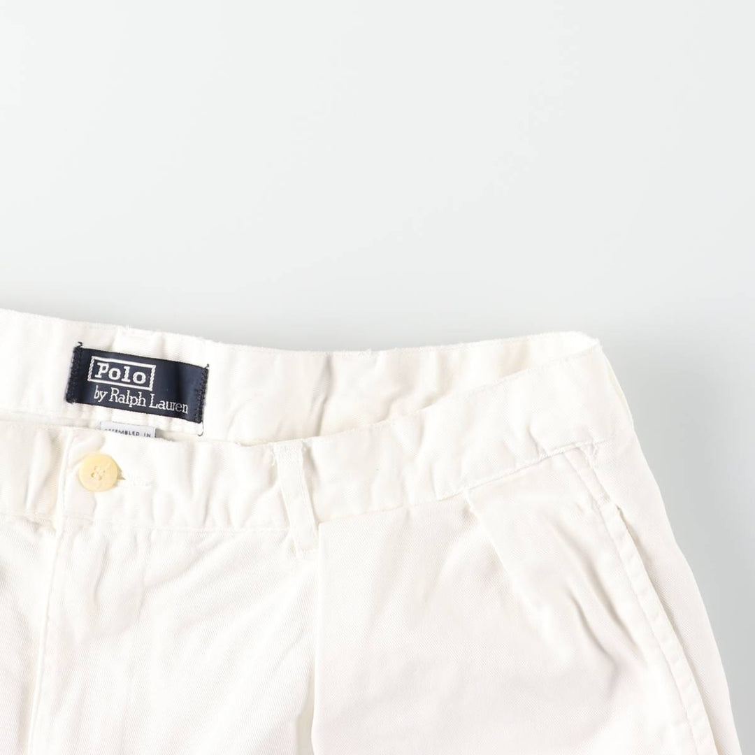 Ralph Lauren POLO by Ralph Lauren Two-pleat Chino Pants for Men, W35 cotton white type Vintage Second Hand