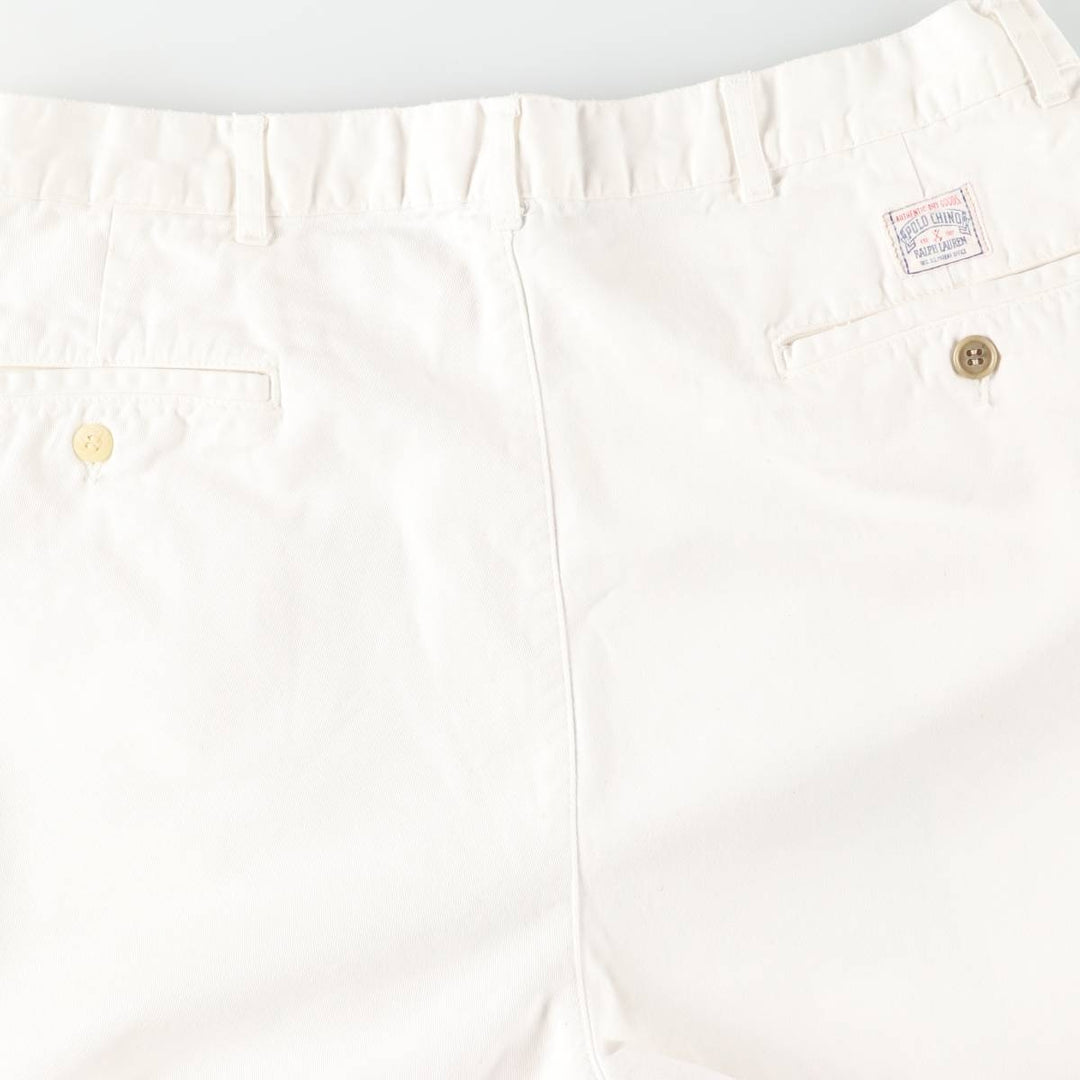 Ralph Lauren POLO by Ralph Lauren Two-pleat Chino Pants for Men, W35 cotton white type Vintage Second Hand