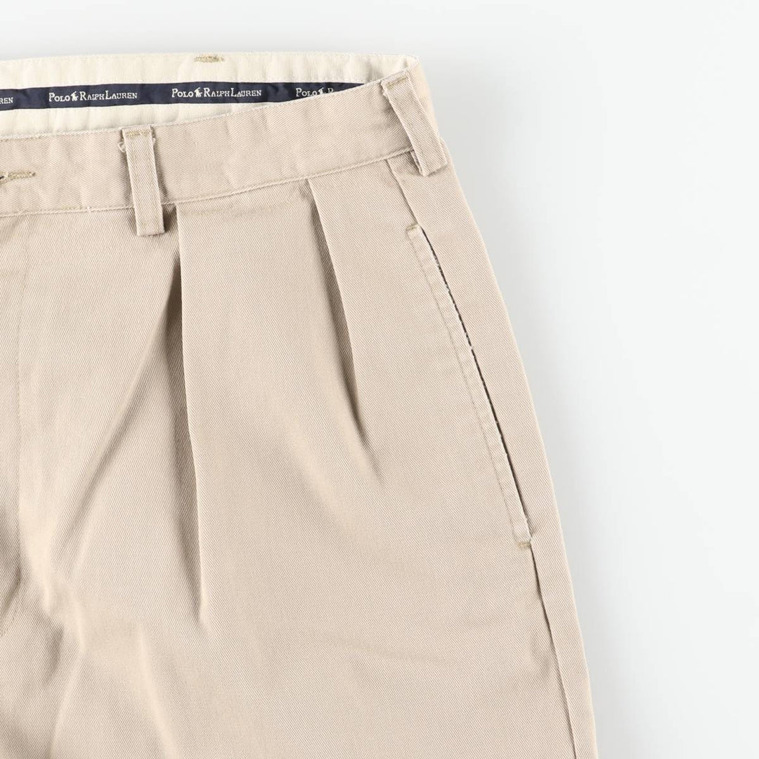 Ralph Lauren Polo Ralph Lauren Andrew Pant Two-pleat Chino Pants Men's W36 cotton Beige type Vintage Second Hand