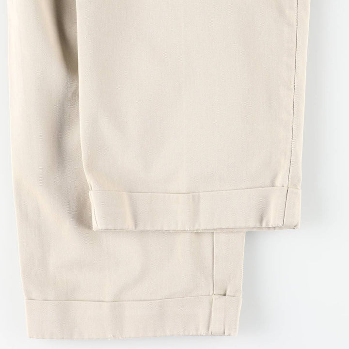 Ralph Lauren POLO by Ralph Lauren HAMMOND PANT, two-pleat chino pants, men's, w34 equivalent cotton Beige type Vintage Second Hand