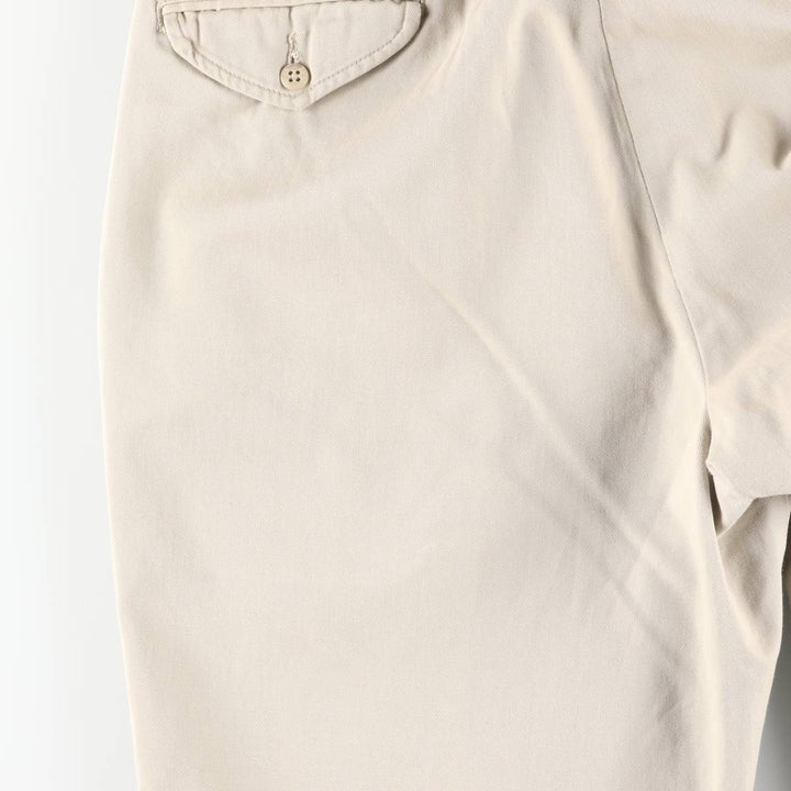 Ralph Lauren POLO by Ralph Lauren HAMMOND PANT, two-pleat chino pants, men's, w34 equivalent cotton Beige type Vintage Second Hand
