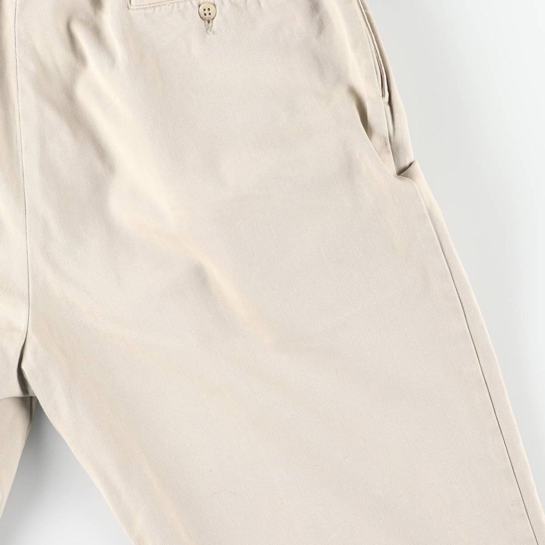 Ralph Lauren POLO by Ralph Lauren HAMMOND PANT, two-pleat chino pants, men's, w34 equivalent cotton Beige type Vintage Second Hand