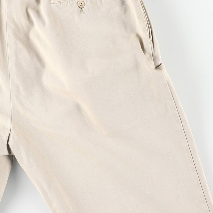 Ralph Lauren POLO by Ralph Lauren HAMMOND PANT, two-pleat chino pants, men's, w34 equivalent cotton Beige type Vintage Second Hand