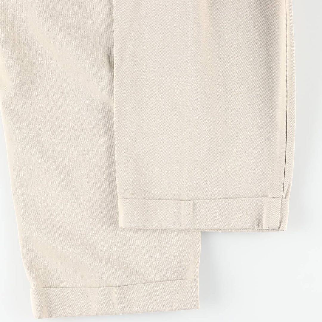 Ralph Lauren POLO by Ralph Lauren HAMMOND PANT, two-pleat chino pants, men's, w34 equivalent cotton Beige type Vintage Second Hand