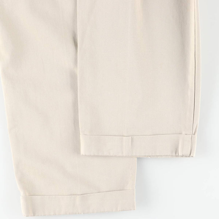 Ralph Lauren POLO by Ralph Lauren HAMMOND PANT, two-pleat chino pants, men's, w34 equivalent cotton Beige type Vintage Second Hand