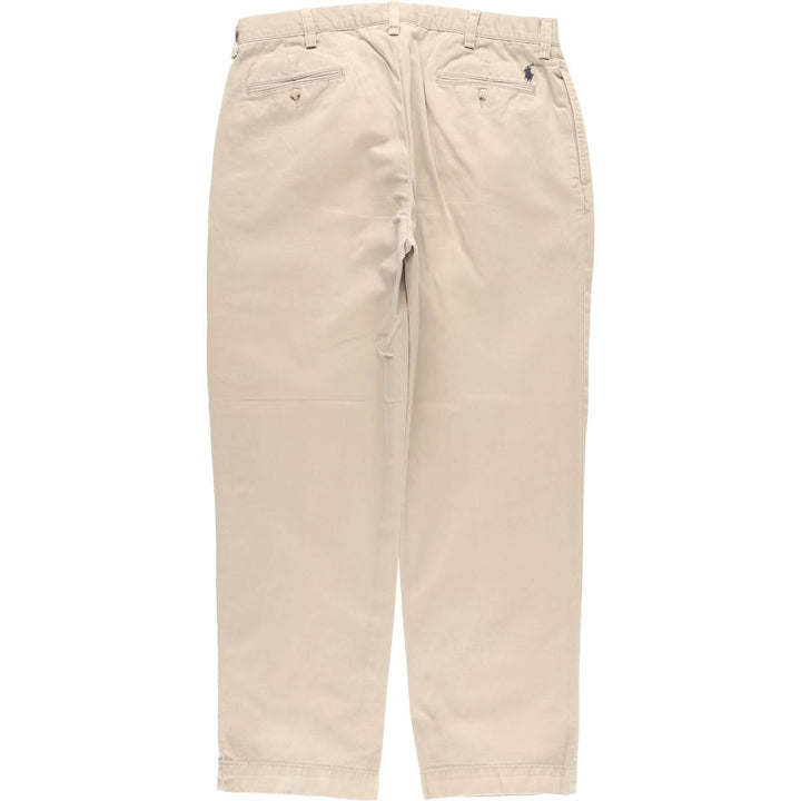 Ralph Lauren POLO by Ralph Lauren ETHAN PANT Two-pleat chino pants for men, size W34 cotton Beige type Vintage Second Hand