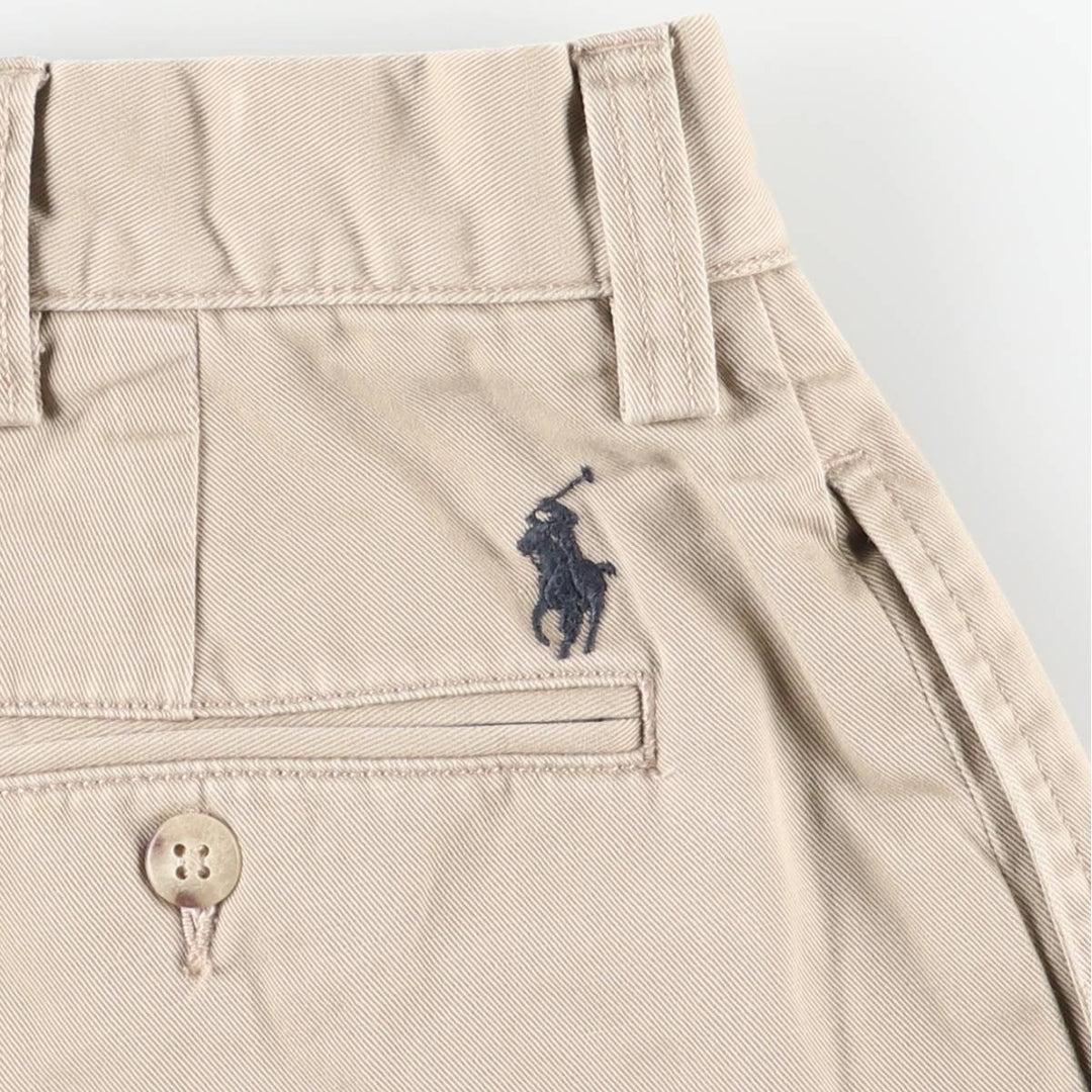 Ralph Lauren POLO by Ralph Lauren ETHAN PANT Two-pleat chino pants for men, size W34 cotton Beige type Vintage Second Hand
