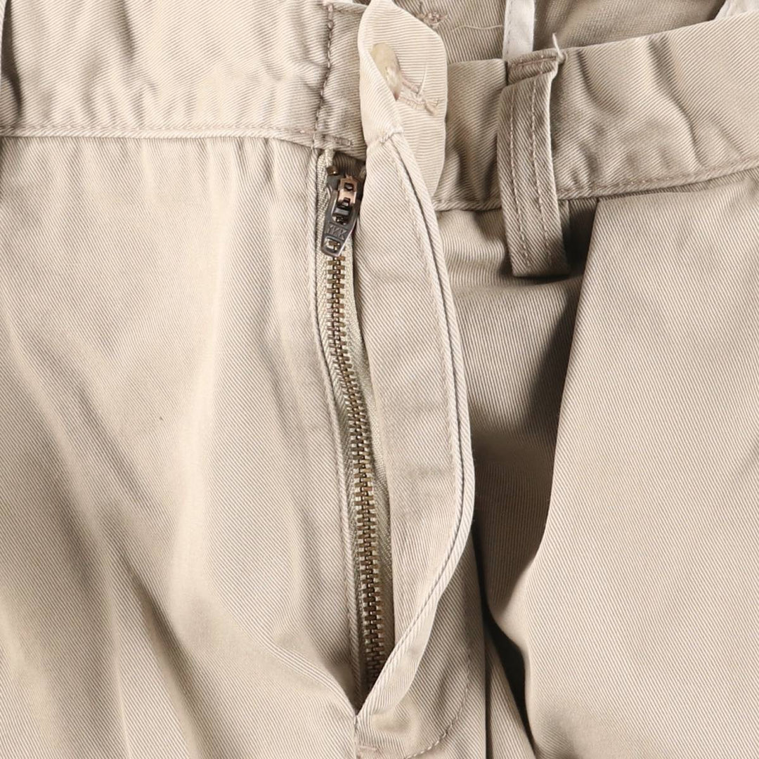 Ralph Lauren POLO by Ralph Lauren ETHAN PANT Two-pleat chino pants for men, size W34 cotton Beige type Vintage Second Hand