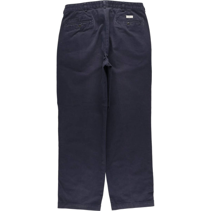 Ralph Lauren POLO RALPH LAUREN ANDREW PANT Two-pleat chino pants Men's size W36 cotton navy blue type Vintage Second Hand