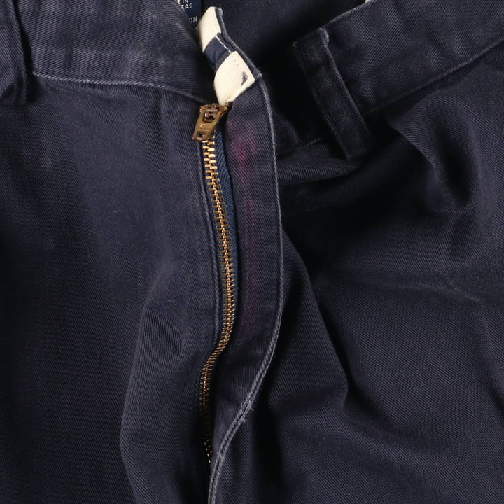 Ralph Lauren POLO RALPH LAUREN ANDREW PANT Two-pleat chino pants Men's size W36 cotton navy blue type Vintage Second Hand