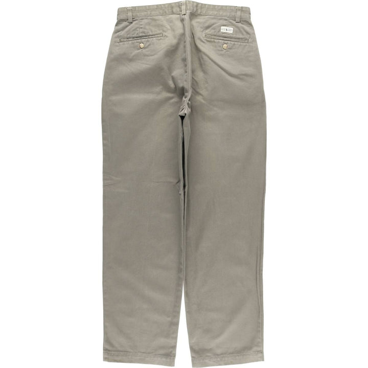Ralph Lauren POLO RALPH LAUREN ANDREW PANT Two-pleat chino pants for men, size W33 cotton gray type Vintage Second Hand