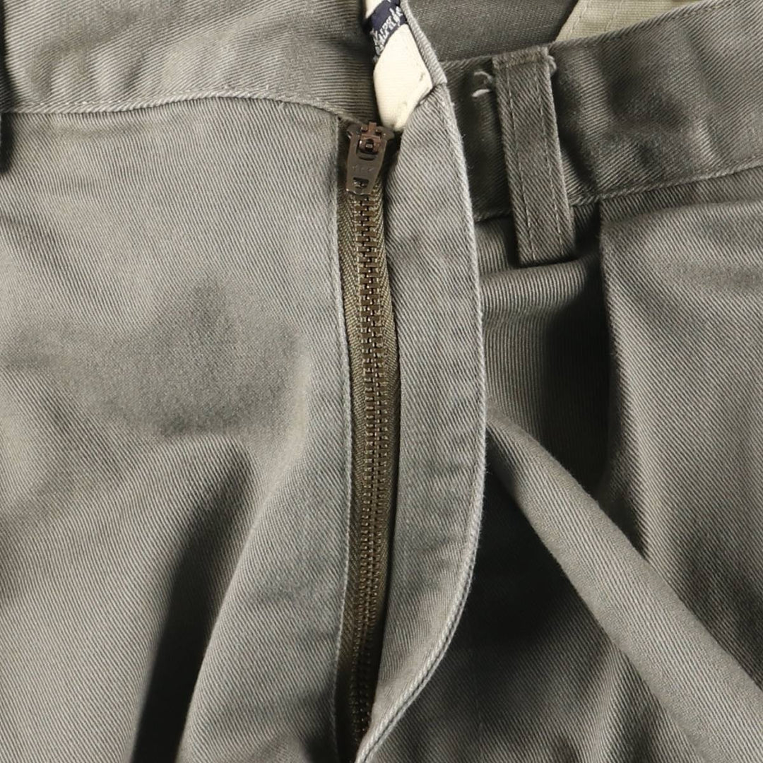 Ralph Lauren POLO RALPH LAUREN ANDREW PANT Two-pleat chino pants for men, size W33 cotton gray type Vintage Second Hand